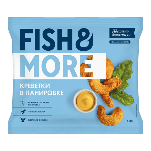 Фото Креветка очищ. белоногая маринованная в панировке с/м (фас.0.5кг) (Атлантис) 