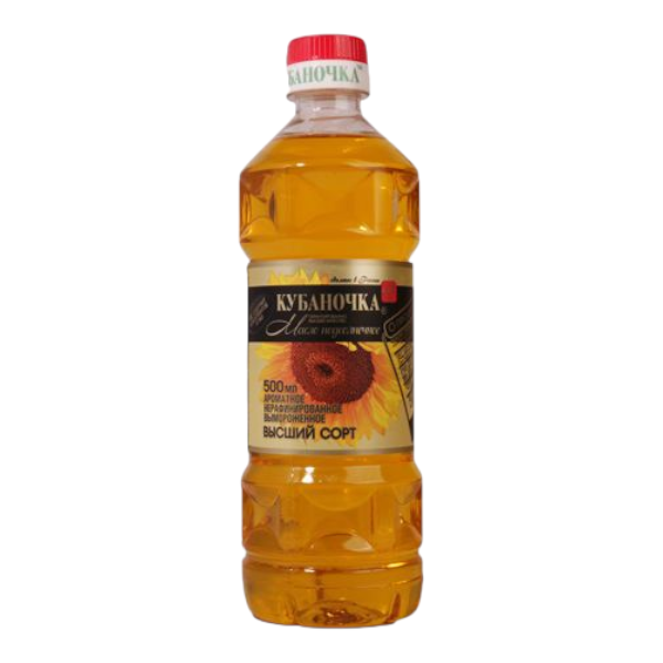 Фото Масло подсолнечное Кубаночка нераф.500 мл