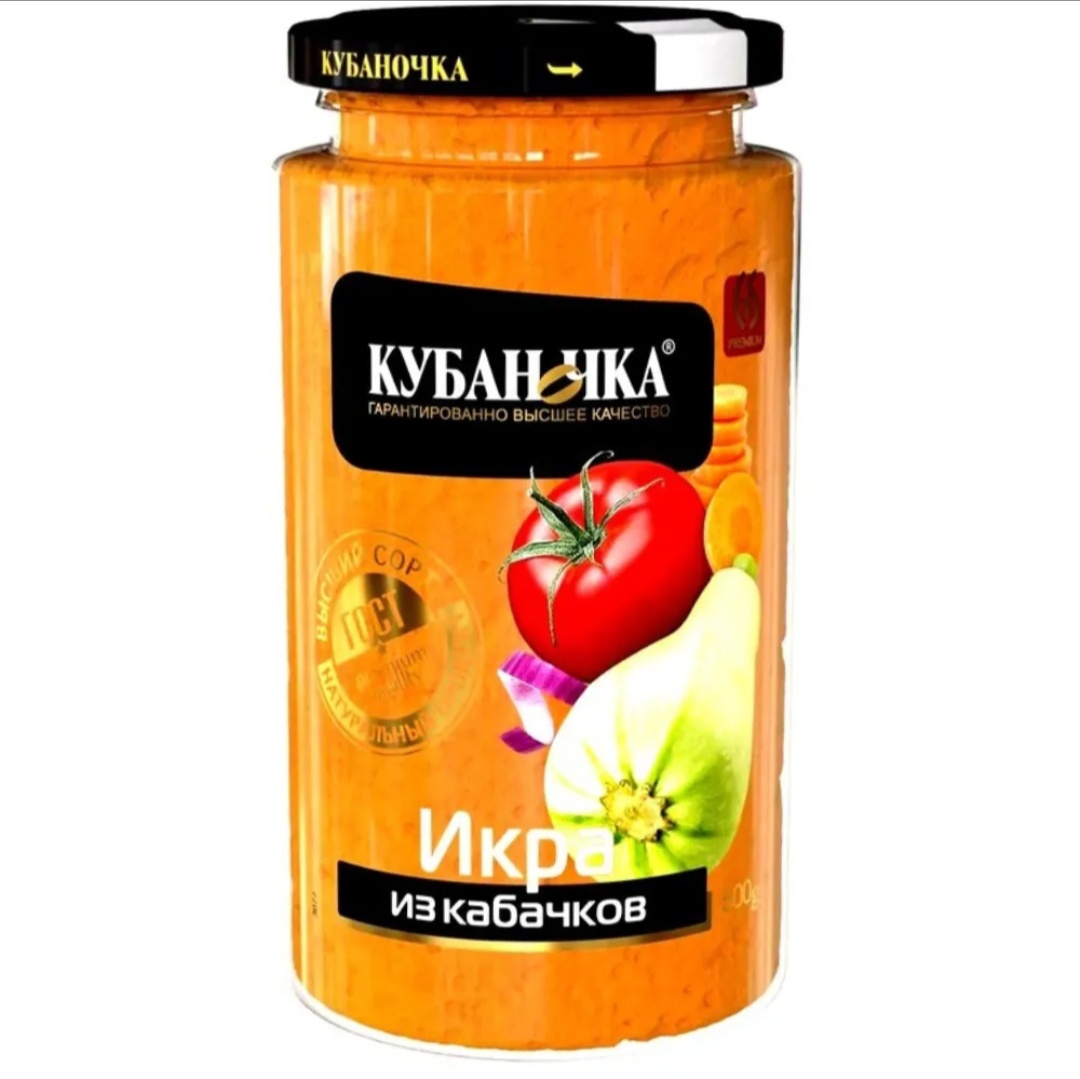 Фото Икра из кабачков Кубаночка ст/б 360 гр 