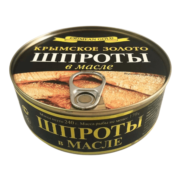Фото Шпроты в масле ж/б ключ 240 гр "Крымское золото"
