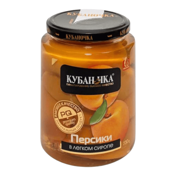 Фото Компот Кубаночка ПЕРСИК ОЧИЩЕННЫЙ 750 гр