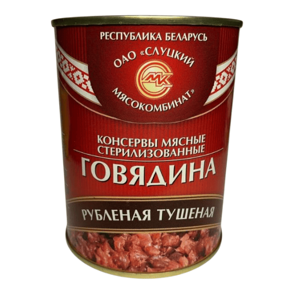 Фото Говядина тушеная рубленая Слуцкий МК ТУ ж/б 338гр