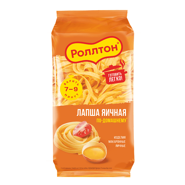 Фото Лапша яичная Роллтон по-домашнему 400гр