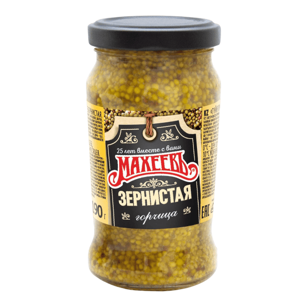 Фото Горчица Махеевъ Зернистая с/б 190г