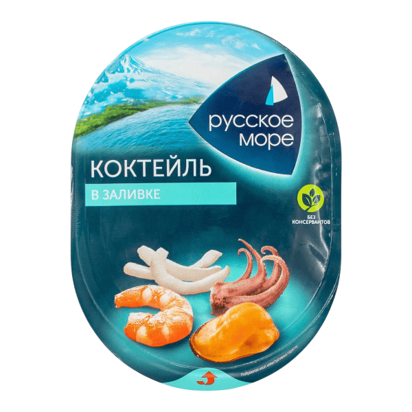 Фото Коктейль из мор. прод. Морской микс в заливке 180 гр Русское море