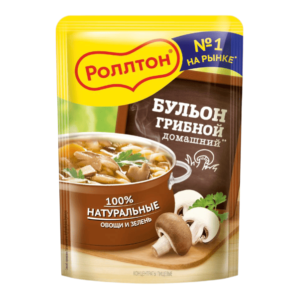 Фото Бульон домашний Роллтон грибной 90гр