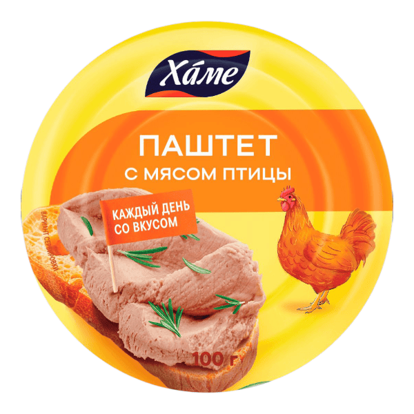 Фото Паштет HAME из мяса птицы ЛЮКС ж/б 100 гр